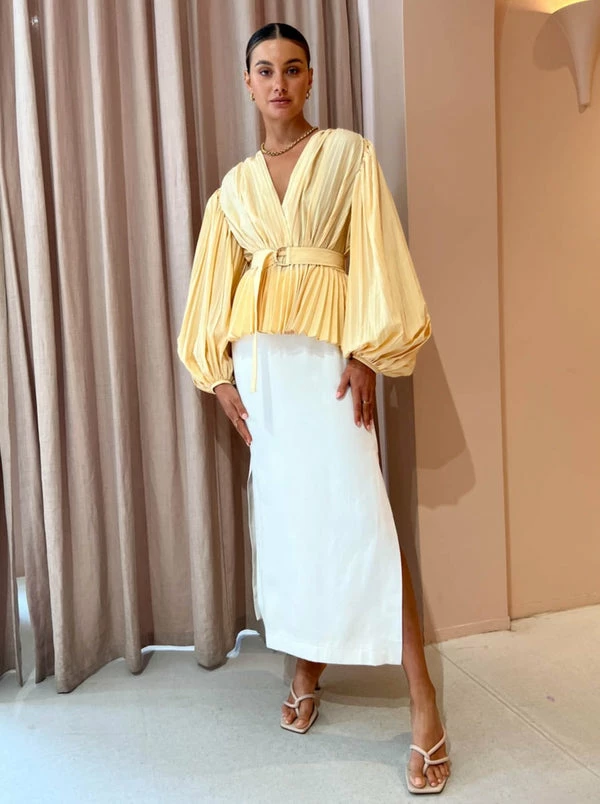 Acler Donnelley Top In Buttermilk - Image 2