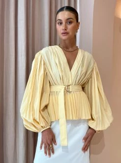 Acler Donnelley Top In Buttermilk