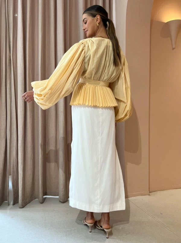 Acler Donnelley Top In Buttermilk - Image 3