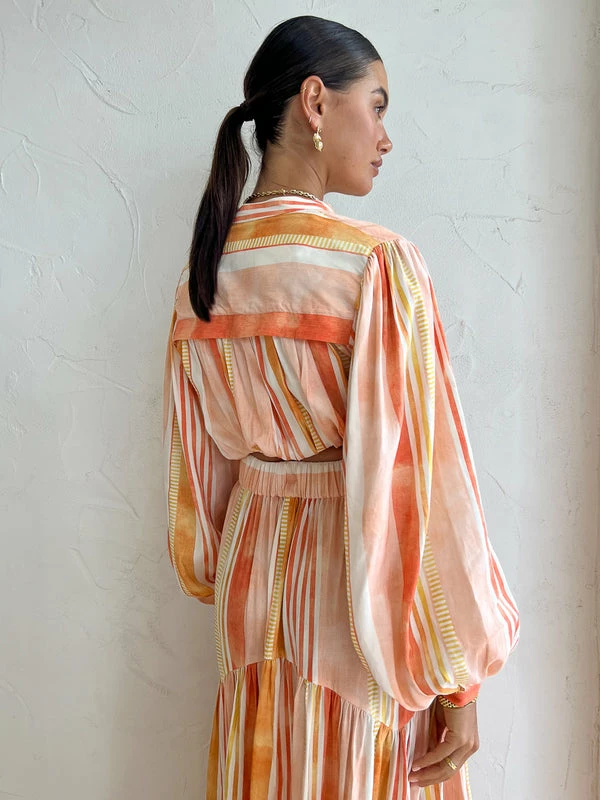 Acler Coupland Top In Geo Stripe - Image 4