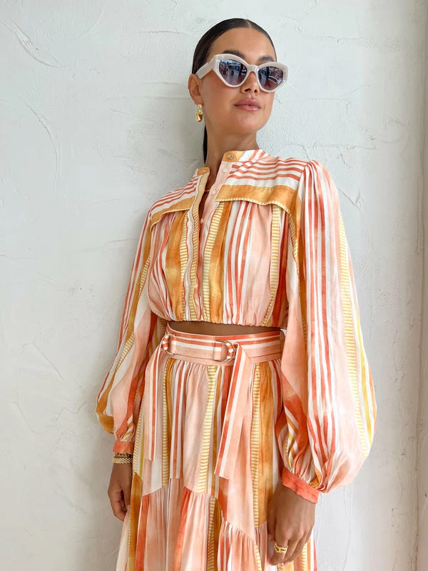 Acler Coupland Top In Geo Stripe - Image 3