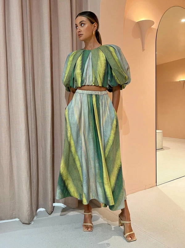 Acler Cumberland Top In Impressionist Stripe - Image 4