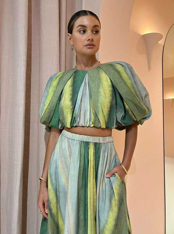 Acler Cumberland Top In Impressionist Stripe - Image 3