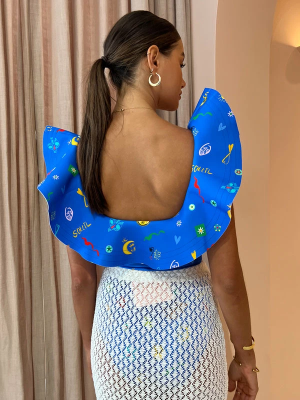 Alemais Sollar Frill One Piece In Multi - Image 5