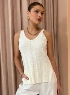 Assembly Label Nina Boucle Top In Antique White