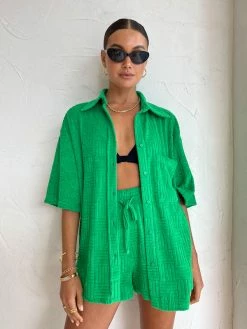 Aston Studio Bobby S/S Shirt In Mantis