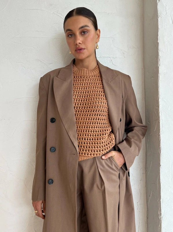 Blanca Wallace Vest In Brown - Image 6