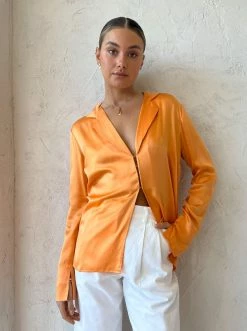 Bec & Bridge Amber Blouse In Nectarine Orange