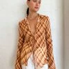 Bec & Bridge Floria Blouse In Golden Hour Check