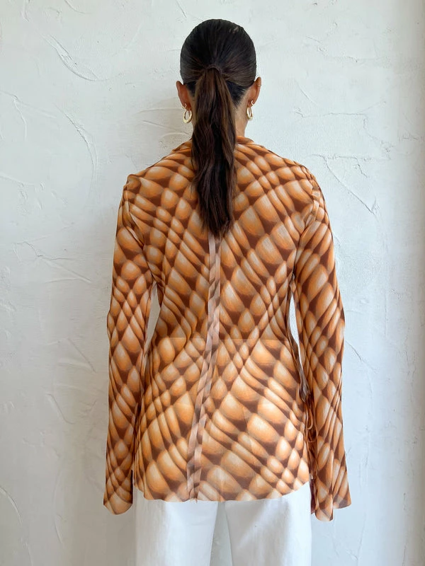 Bec & Bridge Floria Blouse In Golden Hour Check - Image 5