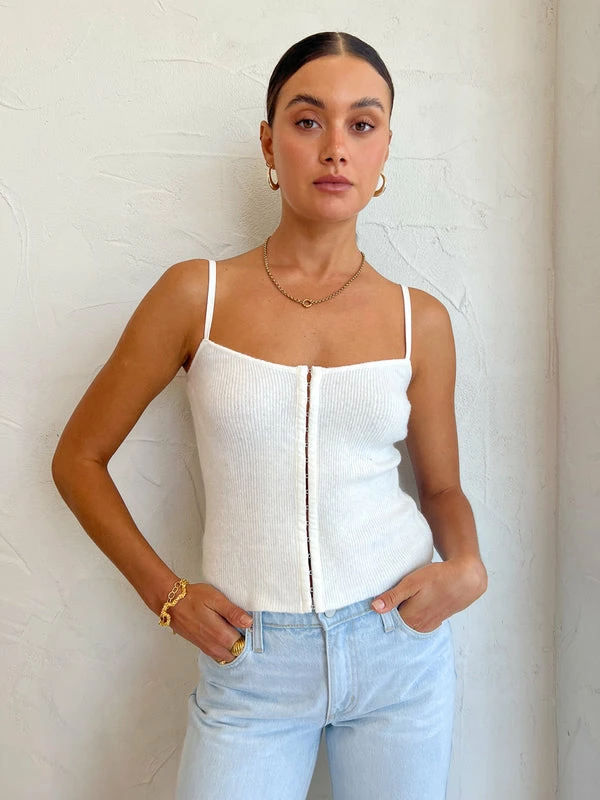 Bec & Bridge Jacinta Knit Tank In Ivory