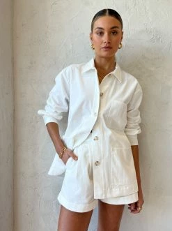 Bec & Bridge Pamela Shirt In Ivory