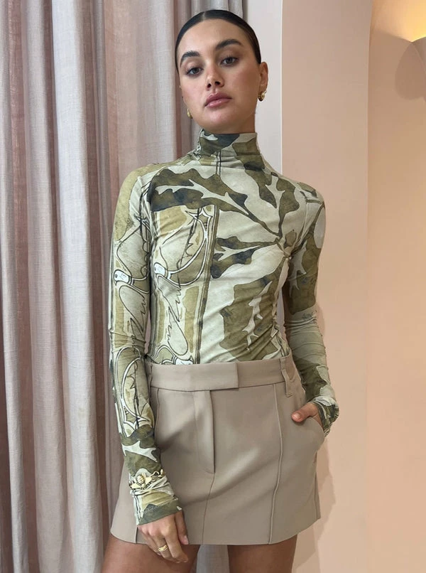 Camilla And Marc Khya Turtleneck Top In Khya Print - Image 5