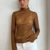Camilla And Marc Jade Lurex Knit Top In Bronze