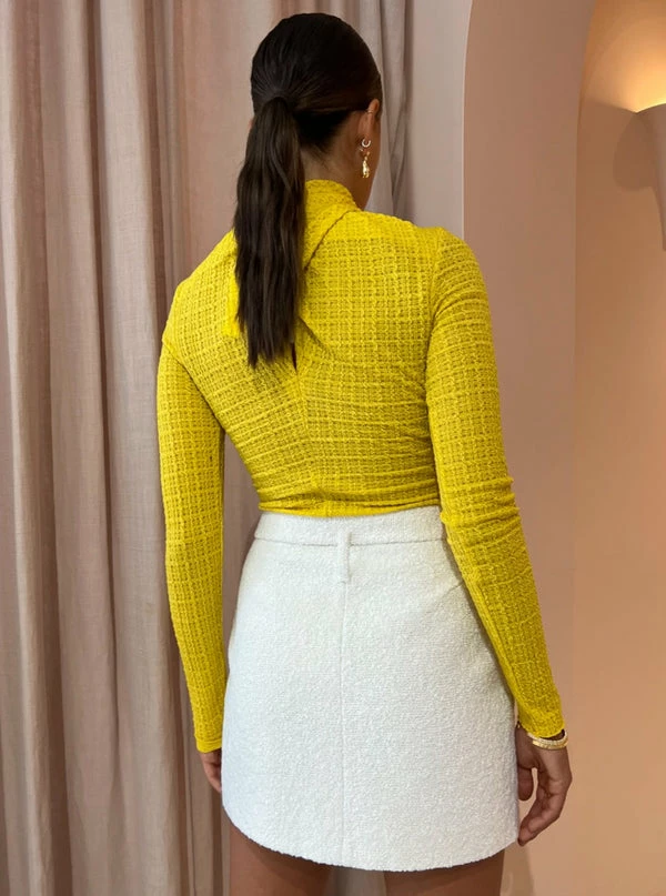 Camilla And Marc Cypress Long Sleeve Top In Golden Amber - Image 3