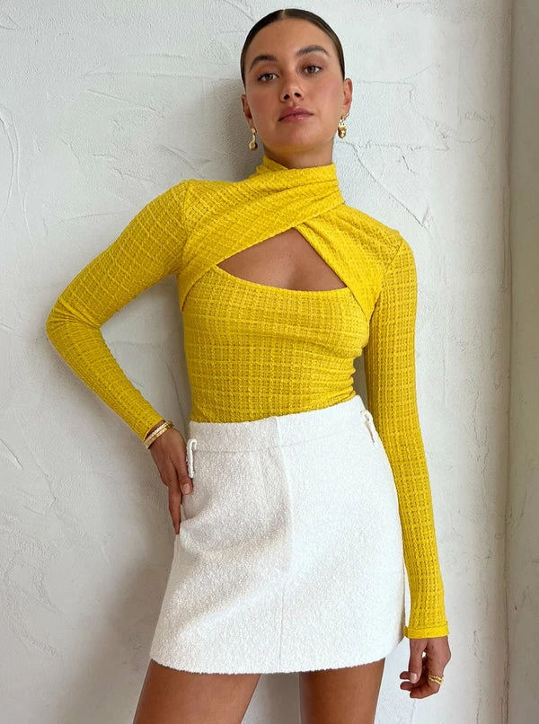 Camilla And Marc Cypress Long Sleeve Top In Golden Amber - Image 5