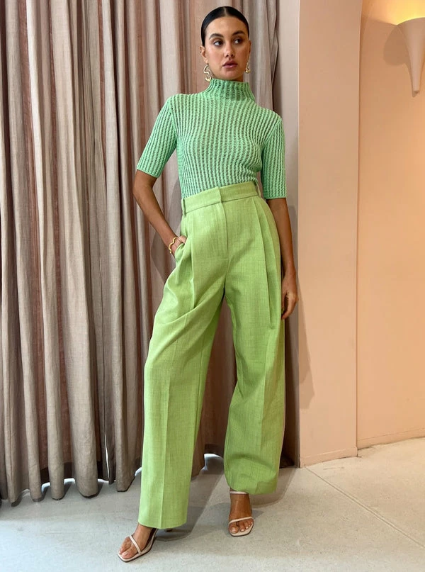 Camilla And Marc Amber Short Sleeve Knit Top In Apple - Image 2