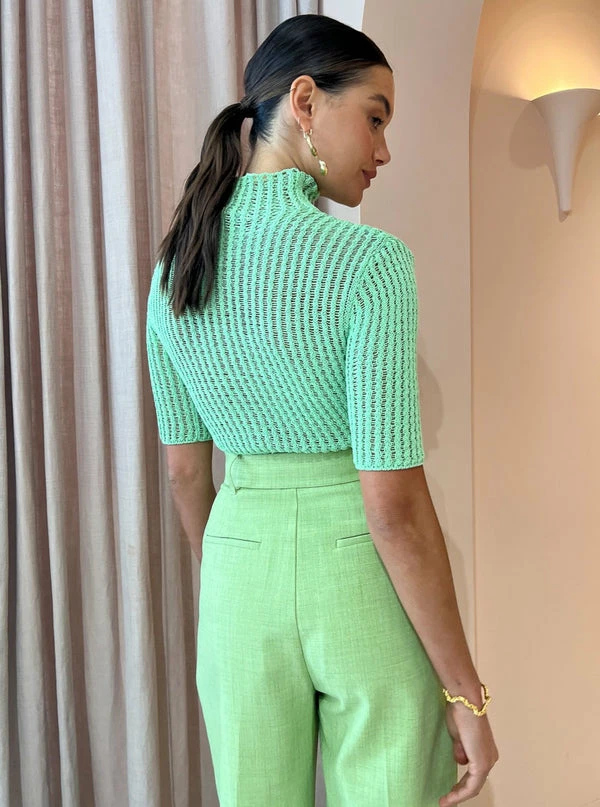 Camilla And Marc Amber Short Sleeve Knit Top In Apple - Image 3