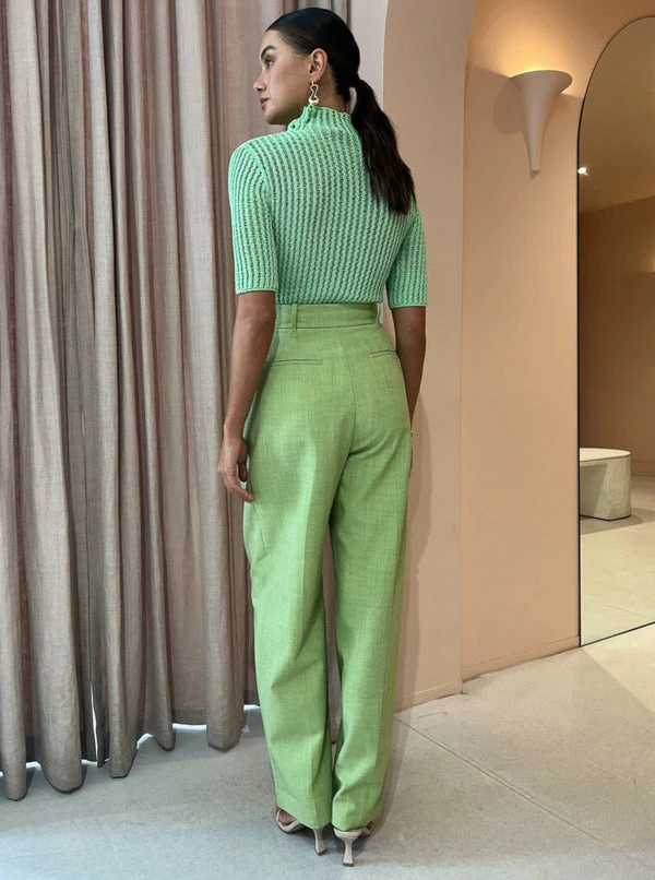 Camilla And Marc Amber Short Sleeve Knit Top In Apple - Image 4