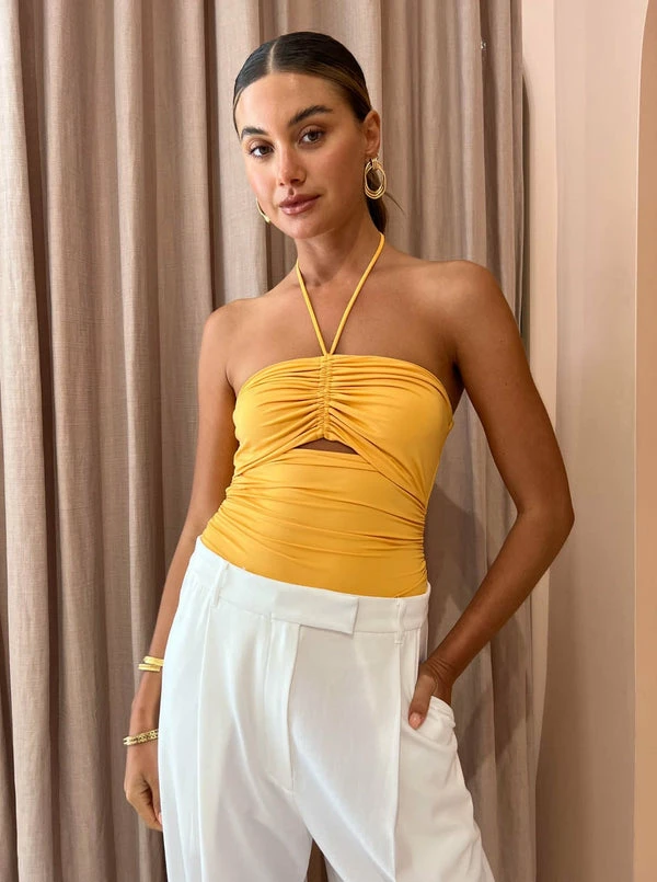 Camilla And Marc Elena Bodysuit In Apricot