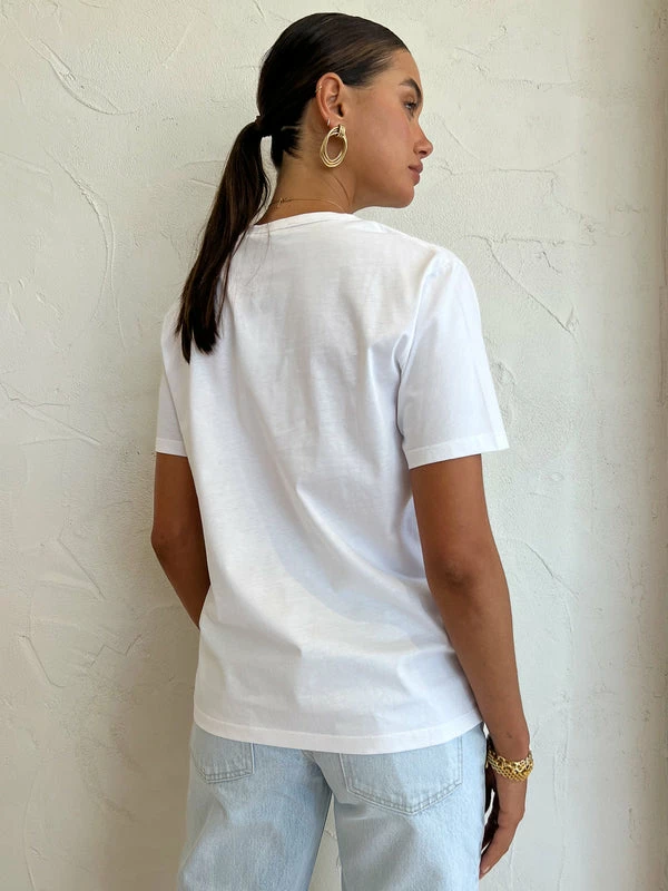 Camilla And Marc Axel Pintuck Tee In Fresh White - Image 5