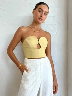 Camilla And Marc Brixton Bodice In Mustard Yellow