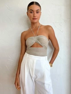 Camilla And Marc Ibiza Bodysuit In Gold