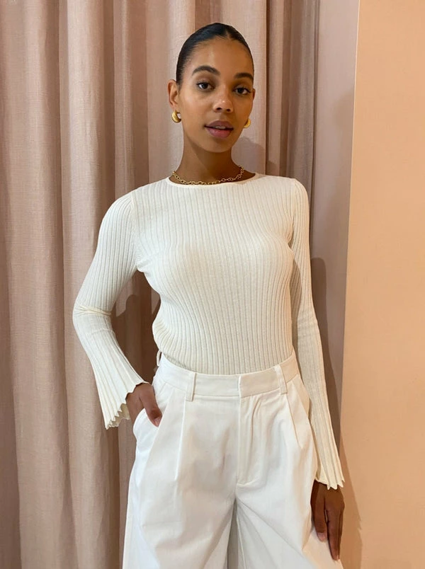 Friends With Frank The Cleo Top In Cream - Image 3