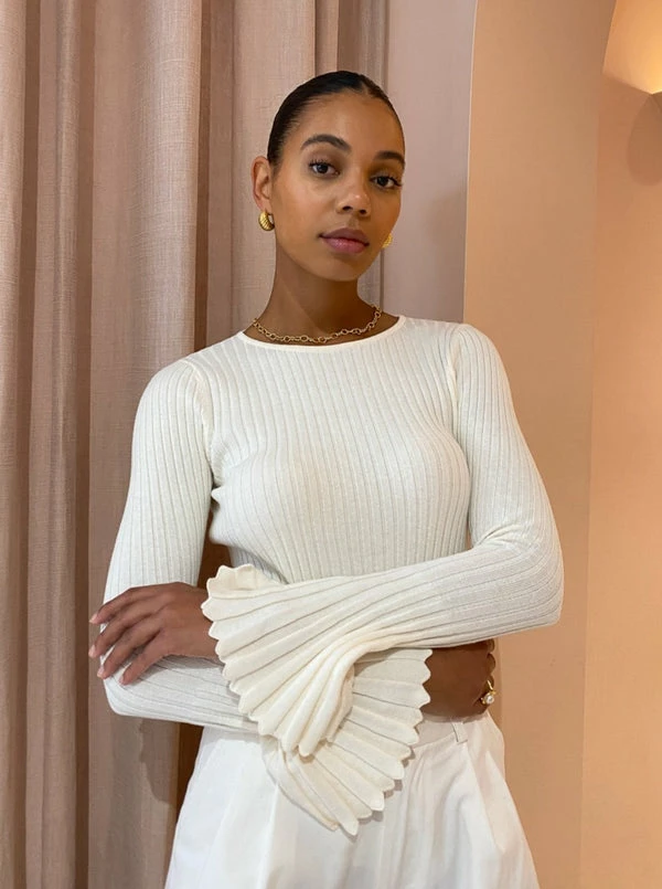 Friends With Frank The Cleo Top In Cream - Image 5