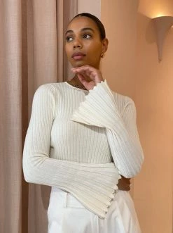 Friends With Frank The Cleo Top In Cream