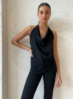 Dominique Healy Daya Halter In Black