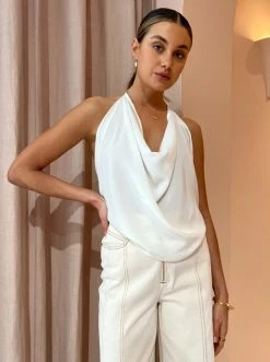 Dominique Healy Daya Halter In Ivory