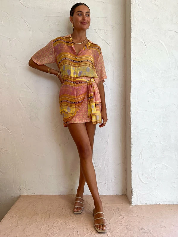 Hansen & Gretel Tropez Shirt In Tango/Carnivale Print - Image 2