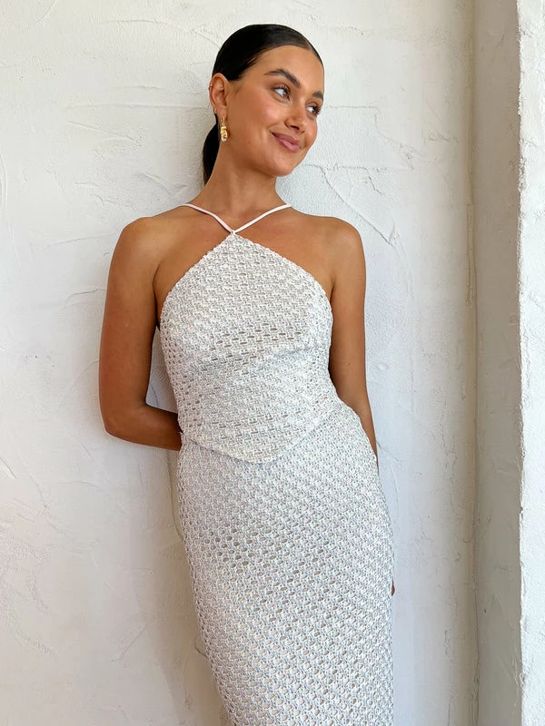 Manning Cartell Soiree Halter Top In Silver - Image 5