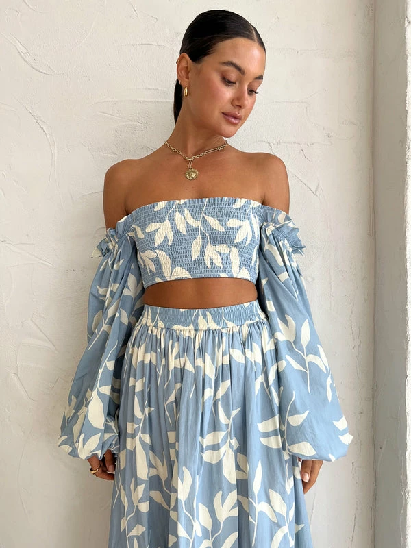 Palm Noosa Go Fish Crop In Eves Leaves Blue - Image 5