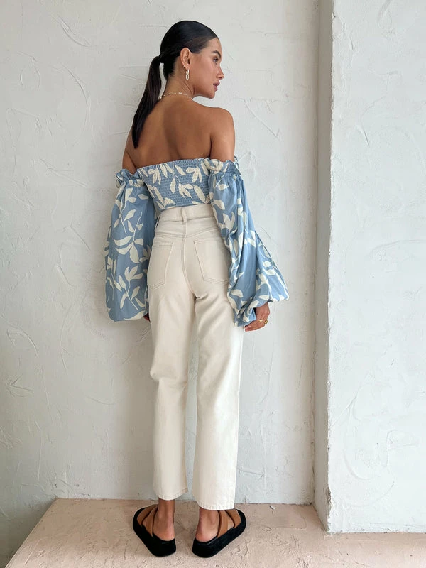 Palm Noosa Go Fish Crop In Eves Leaves Blue - Image 3