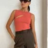 Sir Nadja Cut Out Tank In Coral