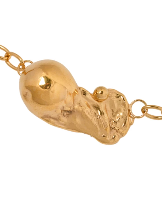 Released From Love Cast Baroque Pearl Choker In Gold - Image 2