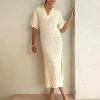 Shona Joy Mikala Polo Midi Dress In Coconut