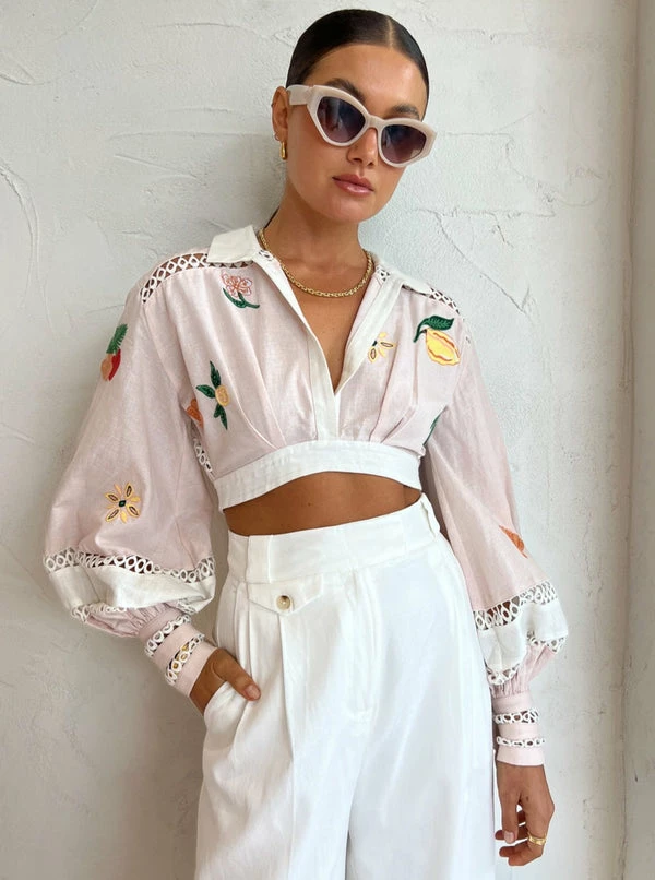 Significant Other Blaire Top In Embroidery Mix - Image 5