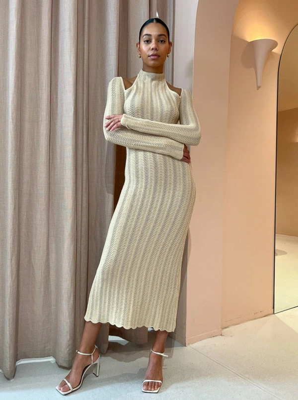 Significant Other Cordelia Dress In Almond - Image 5