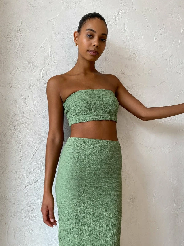 St Cloud Casa Tube Top In Garden Green