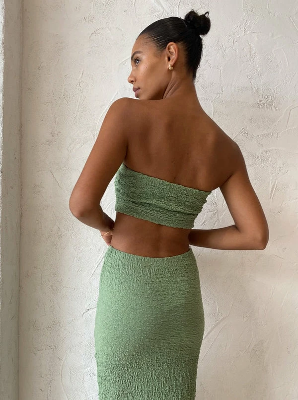 St Cloud Casa Tube Top In Garden Green - Image 2