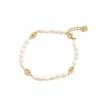 By Charlotte Eye Of Purity Pearl Bracelet In Gold Vermeil