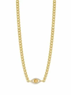 By Charlotte Eye Of Intuition Choker In Gold Vermeil
