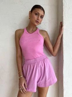 Viktoria & Woods Lorne Tank In Prism Pink