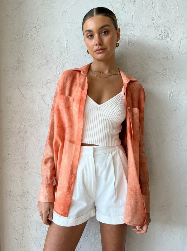 Viktoria & Woods Parish Shirt In Peach - Image 4